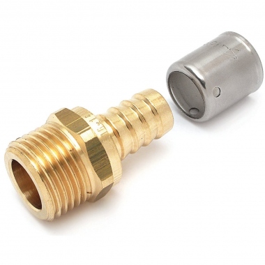 Raccord droit � �crou fixe - Tube PER � sertir - Diam�tre 12 vers M�le � visser 12 x 17 - Altech