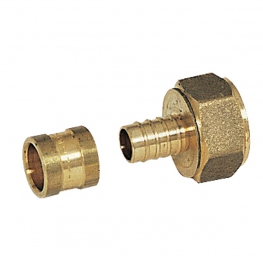Raccord droit � �crou fixe - Tube PER � glissement - Diam�tre 16 vers femelle 15 x 21 - Altech