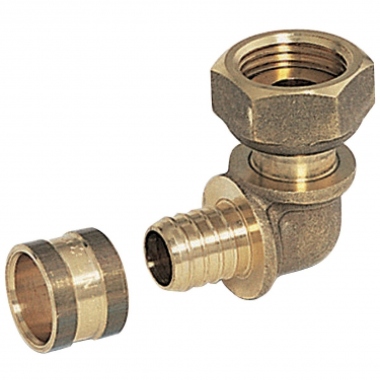 Coude � �crou libre - A glissement - Tube PER - Diam�tre 16 vers Femelle � visser 15 x 21 - Altech