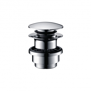 Vidage Push open - Sans tirette - 33 x 42 - Pour lavabo avec trop-plein - Chrom� - Hansgrohe 50100000