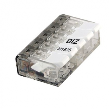Borne de connexion - A leviers - 5 entr�es - BizWing - 0.2 � 4 mm� - Boite de 25 - Bizline 301615