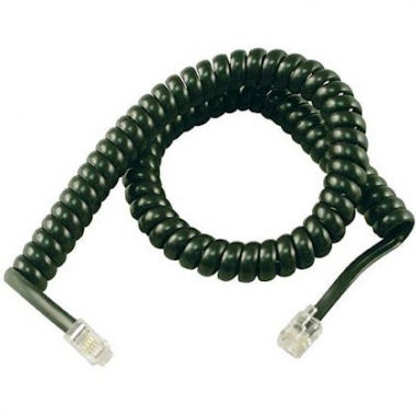 Cordon combin� - RJ10 - Spiral� - Noir - GigaM�dia 329917