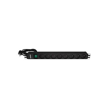 Bandeau 19 pouces - 8 prises UTE - Avec interrupteur bipolaire lumineux - GigaM�dia B8PI