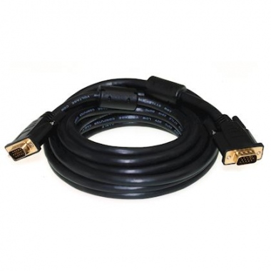 Cordon vid�o HD15 - M�le / M�le - 5 m�tres - Noir - GigaM�dia VH15H15M5