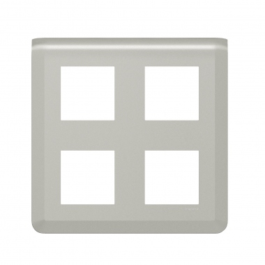 Enjoliveur - 2 x 2 x 2 Modules - Alu - Legrand Mosaic 079338L
