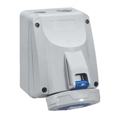 Prise saillie - 16 Amp�res - 2P+T - IP67 - Bleu - Legrand 555354