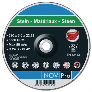 Disque � tron�onner - Mat�riaux - Diam�tre 125 mm - Novipro 66252830010