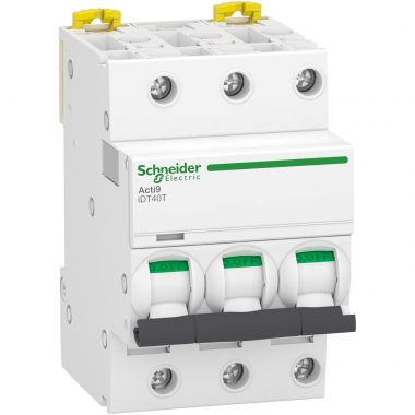 Disjoncteur - Schneider Acti9 IDT40T - 3 P�les - 10A - Courbe D - 6 kA - Schneider Electric A9P32310