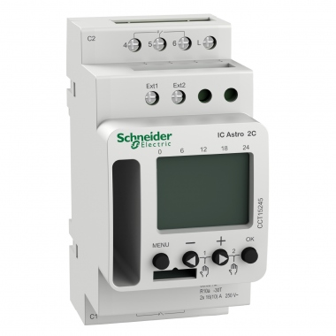 Interrupteur cr�pusculaire - Programmable - 2 Canaux - Acti9 - IC Astro - Schneider electric CCT15245