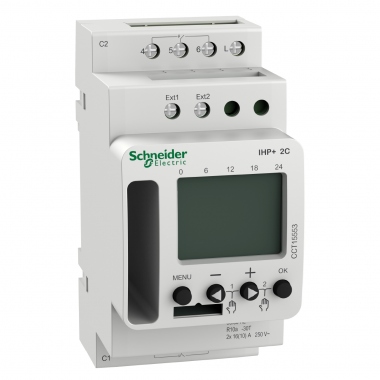 Interrupteur horaire - Programmable - 2 Canaux - Acti9 - IHP+ - Schneider electric CCT15553