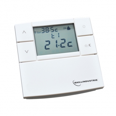 Thermostat digital filaire - Blanc - 3 Volts - Baillindustrie THF3V