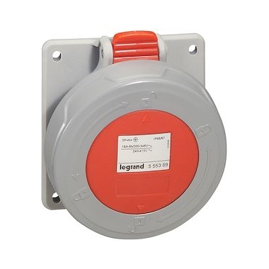 Prise tableau - 32 Amp�res - 3P+N+T - IP67 - Rouge - Legrand 555489