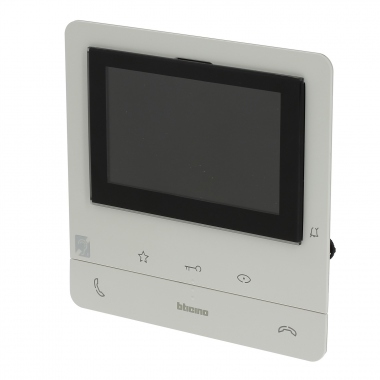 Poste int�rieur couleur - Classe 100 - Avec boucle inductive - Blanc - Bticino BT344662