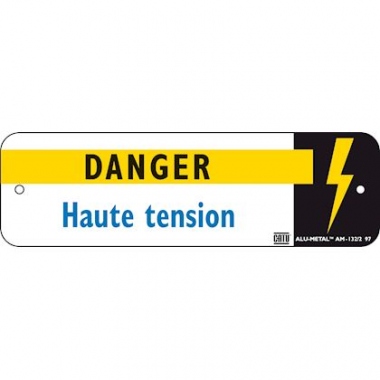 Plaque Alu et m�tal - HAUTE TENSION - CATU AM-132/2