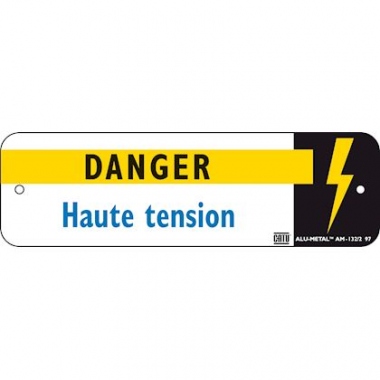 Plaque Alu et mtal - HAUTE TENSION - CATU AM-132/2