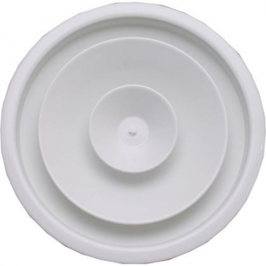 Diffuseur circulaire - A cne rglable - Blanc - 200 mm - Unelvent 854116