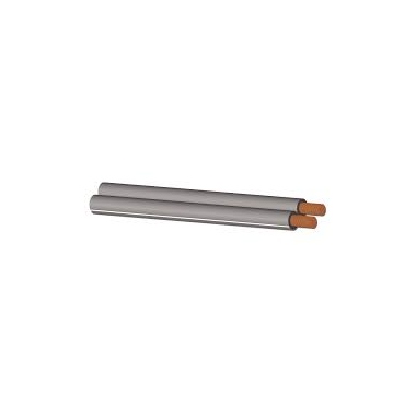Cable Haut Parleur plat - 2 x 0.75 mm - Gris - Couronne de 100 m�tres