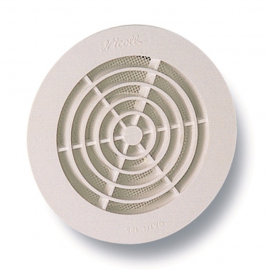 Grille d'a�ration int�rieure - Simple - Pour tube - Nicoll 1GATM140