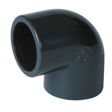 Coude PVC Pression - Femelle / Femelle - 90 - Diamtre 63 mm - Nicoll C63F - Grand rayon