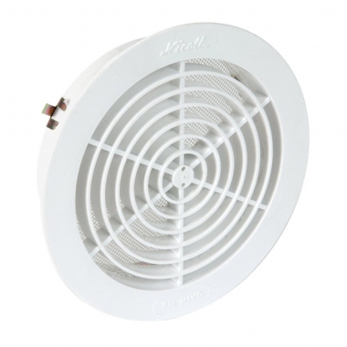 Grille ronde int�rieure - Avec moustiquaire PVC - Diam�tre 160mm - Nicoll GATM160