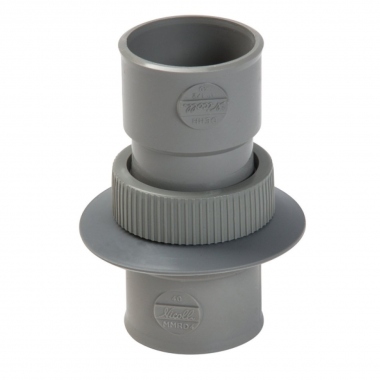 Manchon union pour travers�e de bac � douche avec rosace - Femelle 40 mm - Nicoll