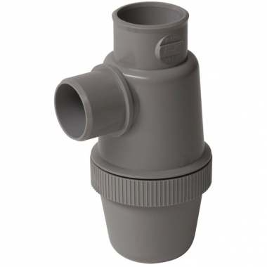 Siphon de lavabo - A coller - Entr�e verticale - Diam�tre 50 mm - Nicoll YJC - Gris