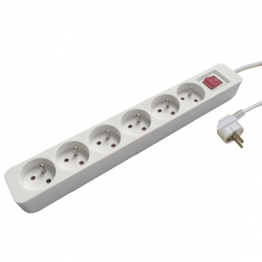 Rallonge multiprise - 6 x 2P+T - 3G1.5 mm� - H05VV-F - Avec interrupteur - Bizline 701010