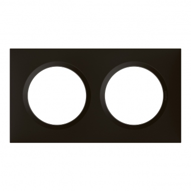 Plaque - 2 Postes - Noir - Effet velours - Legrand Dooxie 600892