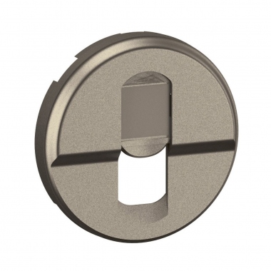 Enjoliveur - Pour prise RJ45 - Simple - Titane - Legrand C�liane CT0346