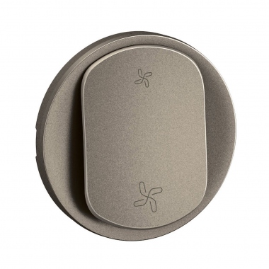 Enjoliveur - Pour commande VMC - 2 vitesses - Titane - Legrand C�liane CT6001