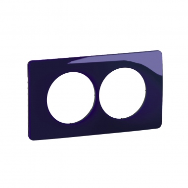 Plaque de finition - 2 Postes - Entraxe 57 mm - Bleu de four - Legrand C�liane CP0306