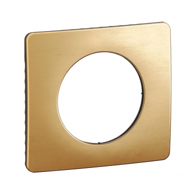 Plaque de finition - 1 Poste - Laiton satin� - Legrand C�liane CP1201