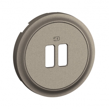 Enjoliveur - Pour prise USB - Simple ou double - Titane - Legrand C�liane CT0154