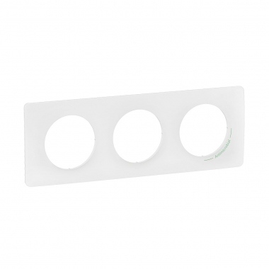Plaque de finition - 3 Postes - Blanc antimicrobien - Legrand C�liane CP2603