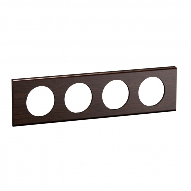 Plaque de finition - 4 Postes - Fr�ne wengue - Legrand C�liane CP2504