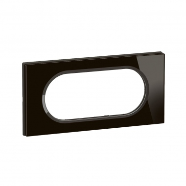 Plaque de finition - 4 � 5 Modules - Verre onyx noir - Legrand C�liane CP1908