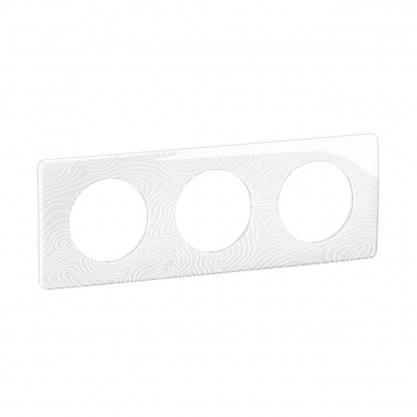 Plaque de finition - 3 Postes - Blanc relief - Legrand C�liane CP0603