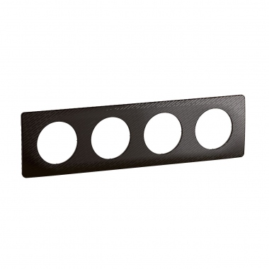 Plaque de finition - 4 Postes - Noir m�t�ore - Legrand C�liane CP0704