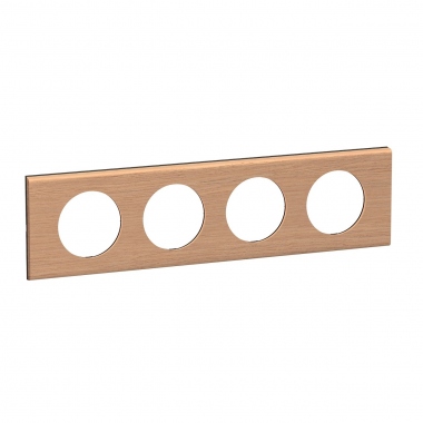 Plaque de finition - 4 Postes - Ch�ne - Legrand C�liane CP2404