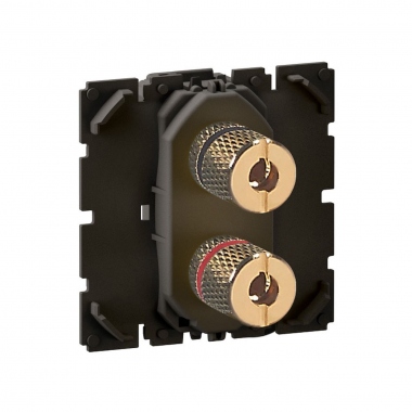 Prise haut parleur - Banana gold - Legrand C�liane CM0312
