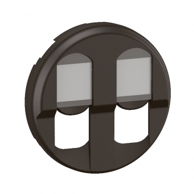 Enjoliveur - Pour prise RJ45 - Double - Noir - Legrand C�liane CN2346