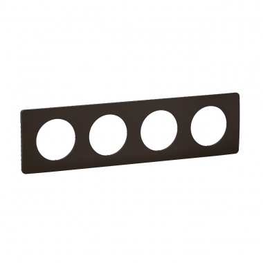 Plaque de finition - 4 Postes - Noir mat - Legrand C�liane CP0104