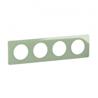 Plaque de finition - 4 Postes - Vert C�ladon - Legrand C�liane CP0504