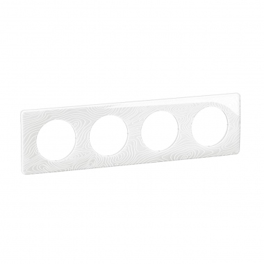 Plaque de finition - 4 Postes - Blanc relief - Legrand C�liane CP0604