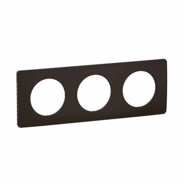 Plaque de finition - 3 Postes - Noir mat - Legrand C�liane CP0103