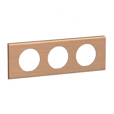 Plaque de finition - 3 Postes - Ch�ne - Legrand C�liane CP2403