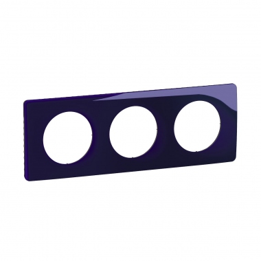 Plaque de finition - 3 Postes - Bleu de four - Legrand C�liane CP0303