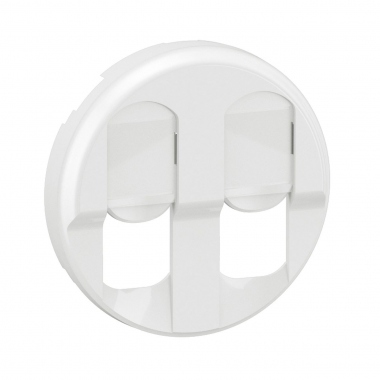 Enjoliveur - Pour prise RJ45 - Double - Blanc - Legrand C�liane CB2346