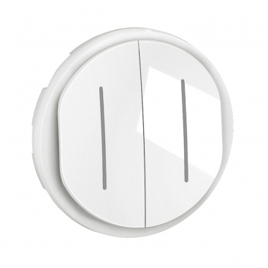 Enjoliveur - Pour m�canisme de commande - Double - T�moin - Blanc - Legrand C�liane CB2007
