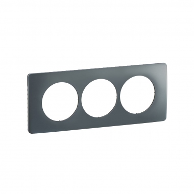 Plaque de finition - 3 Postes - Entraxe 57 mm - Bleu orage - Legrand C�liane CP0907